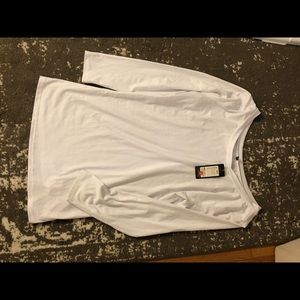 White boatneck tee